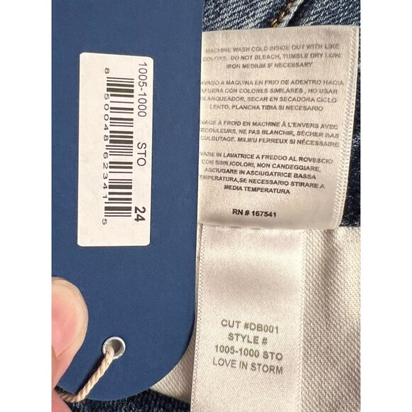 NWT $355 Daily Blue by Adrian Goldschmied LOVE 24 Cotton USA Barrel Legs - Picture 12 of 14